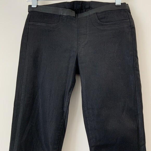 Helmut Lang Coated Skinny Leg Pants Black 27 - Picture 8 of 11